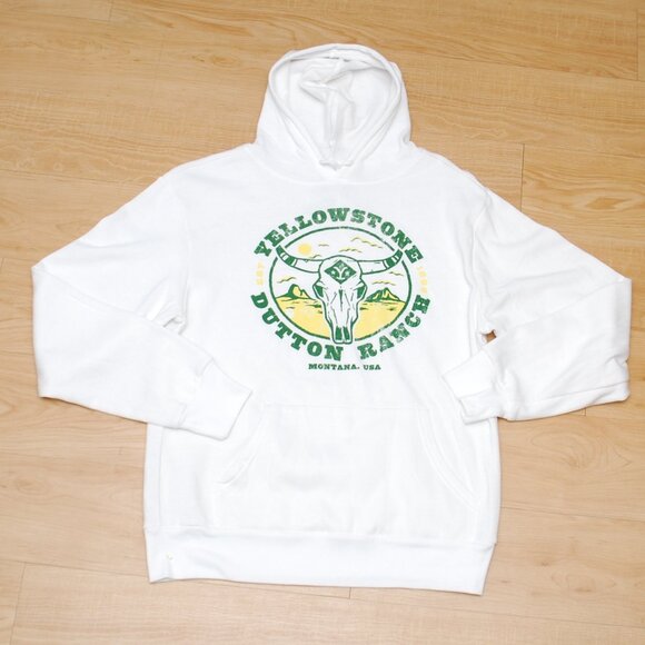 YellowStone Other - Yellow Stone Men's White Pullover Hoodie